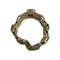 Bague 60 Bague maillon articulé en or jaune 750 avec saphir carré 58 Facettes 330092901