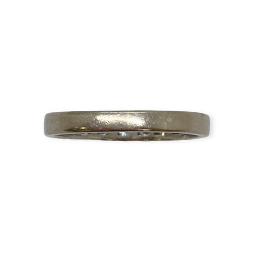 Bague 56 Alliance demi-tour - Bague en or blanc 750 sertie de diamants 58 Facettes 330092196
