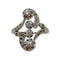 Bague 56 Bague ancienne en or blanc 750 sertie de diamants 58 Facettes 330091957