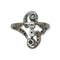 Bague 56 Bague ancienne en or blanc 750 sertie de diamants 58 Facettes 330091957