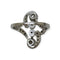 Bague 56 Bague ancienne en or blanc 750 sertie de diamants 58 Facettes 330091957
