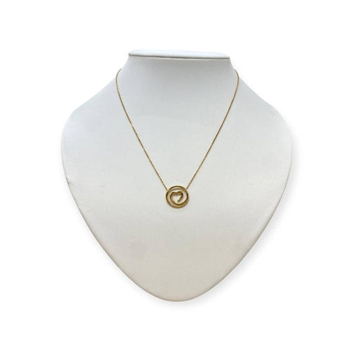 Collier Collier cœur cerclé en or jaune 750 (18K) 58 Facettes 330092376