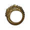 Bague 56 Bague serpentin en or jaune 750 sertie de diamants blancs et noirs 58 Facettes 330091378