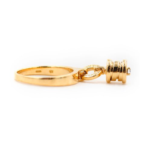 Bague Bague Bulgari B.zero1 en or jaune avec breloque et diamant 58 Facettes 22547