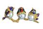 Broche Broche vintage italienne en forme d'oiseau, ornée d'émail et de perles baroques, en or 18 carats. 58 Facettes 26069-0303