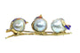 Broche Broche vintage italienne en forme d'oiseau, ornée d'émail et de perles baroques, en or 18 carats. 58 Facettes 26069-0303