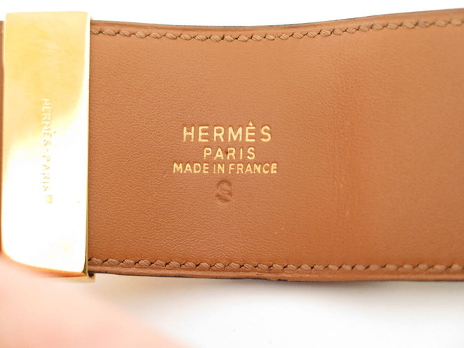 Bracelet Hermès Collier de Chien Médor - Bracelet en cuir Epsom vert 58 Facettes 273702