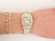Montre Cartier Santos Galbée 1567 - Montre quartz or et acier 24 mm 58 Facettes 273199
