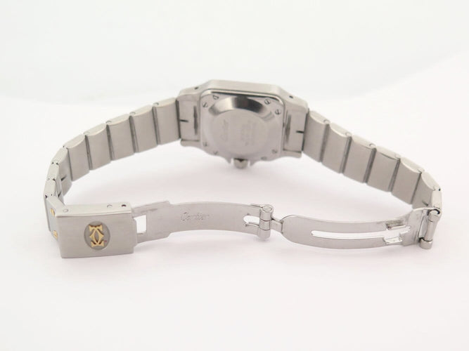 Montre Cartier Santos Galbée 1567 - Montre quartz or et acier 24 mm 58 Facettes 273199