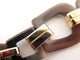 Bracelet Hermès Écuyère - Bracelet en corne et métal doré 58 Facettes 273708
