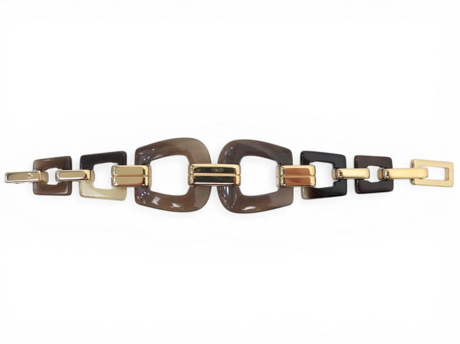 Bracelet Hermès Écuyère - Bracelet en corne et métal doré 58 Facettes 273708