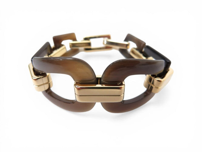 Bracelet Hermès Écuyère - Bracelet en corne et métal doré 58 Facettes 273708
