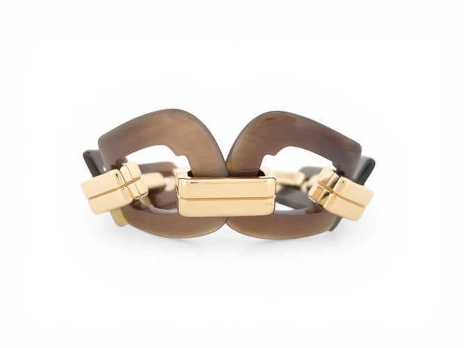 Bracelet Hermès Écuyère - Bracelet en corne et métal doré 58 Facettes 273708