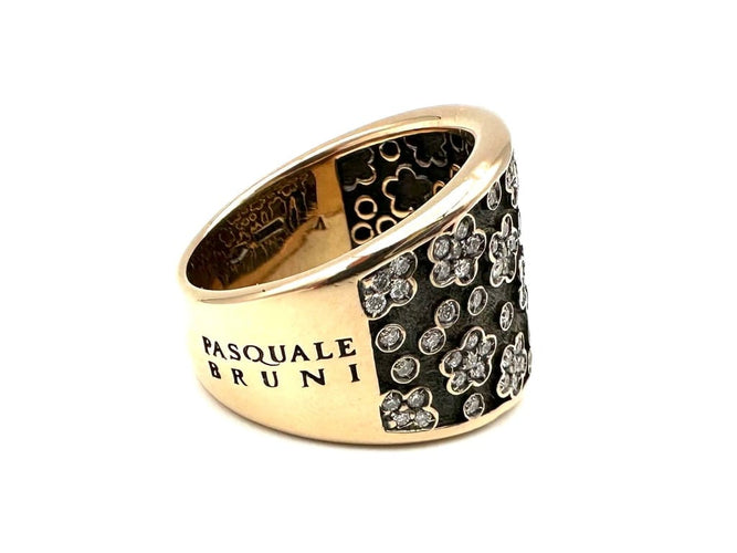 Pasquale Bruni Ricami - Bague bandeau en or rose 18K et diamants 58 Facettes BRUN BG
