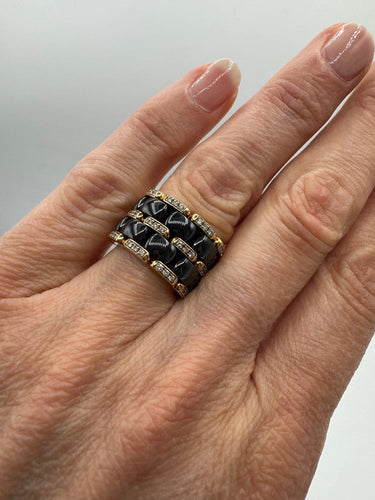 Bague 54 Chanel Ultra - Bague en or jaune 750 et diamants 58 Facettes Bague