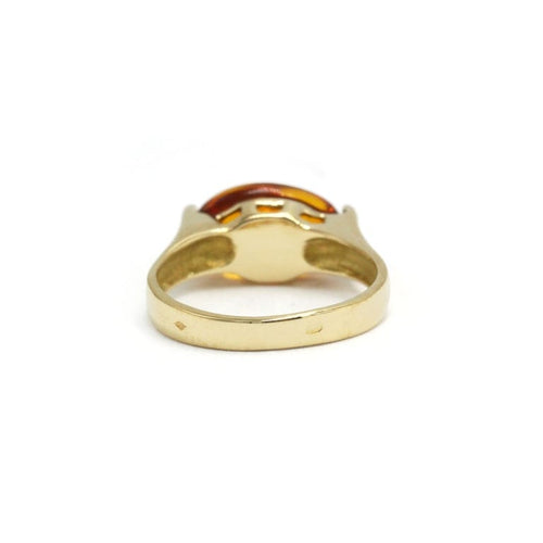 Bague 52 Bague en or jaune 750 sertie d’un ambre copal 58 Facettes 260090R