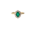 Bague 55 Bague marguerite entourage émeraude et diamants en or jaune 18K 58 Facettes BAG.MARGT.E.FIL-FA.70