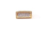 Bague 53 Bague jonc rectangulaire en or 18K et diamants 58 Facettes Bag Jonc rectgl.dt