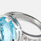 Bague 53 Bvlgari Parentesi - Bague cocktail en or blanc, topaze et diamants 58 Facettes 273