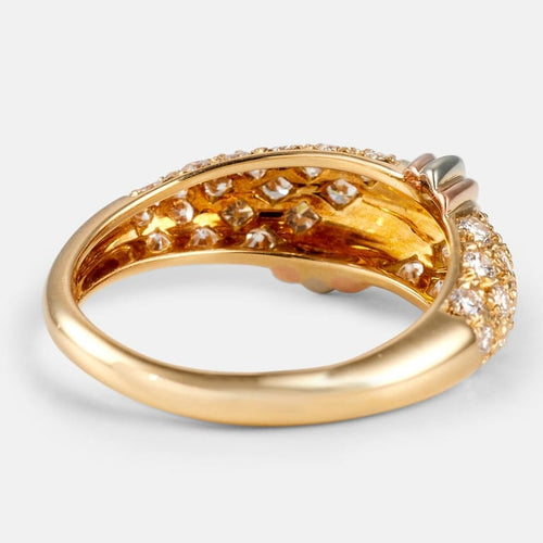 Bague 49 Cartier Mimi Star - Bague vintage en trois ors 18 ct et diamants 58 Facettes 241