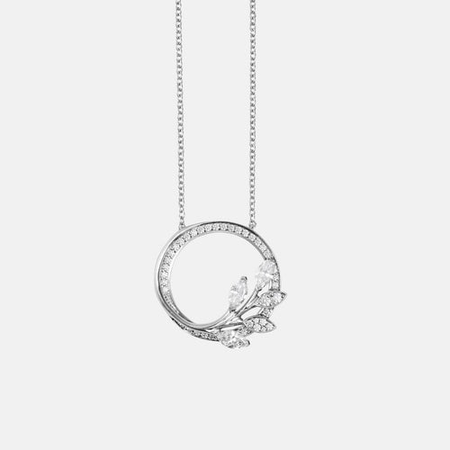 Collier Tiffany Victoria - Collier motif vigne en platine et diamants 58 Facettes 271