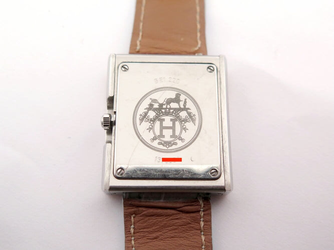 Montre Hermès Belt BE1.220 - Montre quartz 30 mm plaquée or 58 Facettes 273616