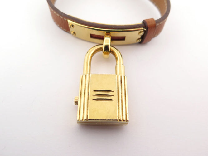 Montre Hermès Kelly Cadenas PM - Montre quartz 20 mm plaqué or 58 Facettes 273614