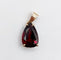 Pendentif Pendentif vintage en or rose 18k au grenat poire 6,60 ct 58 Facettes A06813