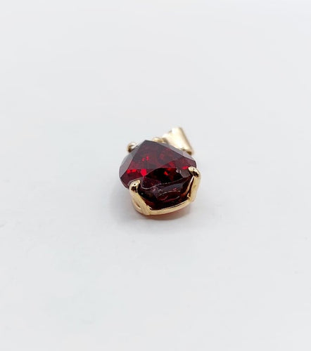 Pendentif Pendentif vintage en or rose 18k au grenat poire 6,60 ct 58 Facettes A06813