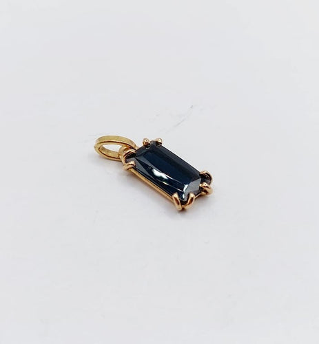Pendentif Pendentif Art déco en or 18k et saphir synthétique 58 Facettes A06815