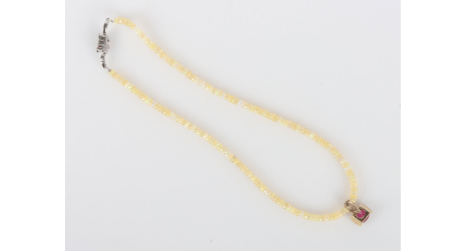 Collier Collier - Perles d’opales et rubis 3,5 ct 58 Facettes LP/210/95/211122/2