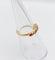 Bague 50 Demi-alliance vintage - Bague en or jaune 18k, rubis et diamants 58 Facettes A06820