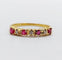 Bague 50 Demi-alliance vintage - Bague en or jaune 18k, rubis et diamants 58 Facettes A06820