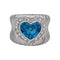Bague 55 Bague Or blanc Topaze, Diamant 58 Facettes 4815678CN