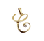 Pendentif Pendentif lettre C vintage en or jaune 18k et diamant 58 Facettes A06826