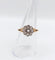 Bague 54.5 Bague marguerite antique en or 18k et platine, diamants taille rose 58 Facettes A06827