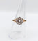 Bague 54.5 Bague marguerite antique en or 18k et platine, diamants taille rose 58 Facettes A06827