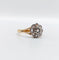 Bague 54.5 Bague marguerite antique en or 18k et platine, diamants taille rose 58 Facettes A06827