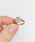 Bague 54.5 Bague marguerite antique en or 18k et platine, diamants taille rose 58 Facettes A06827