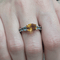 Bague 52 Bague - Citrine et topazes en or rose 18 carats 58 Facettes S338