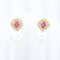 Boucles d'oreilles Boucles d'oreilles convertibles en or jaune 18K avec rubis, diamants et perle 58 Facettes 138506