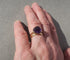 Bague 54 Bague en or jaune et améthyste pain de sucre 7 ct, circa 1910 58 Facettes Bague