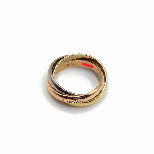 Bague 55 Cartier Trinity - Bague classique en or tricolore 18k et diamants 58 Facettes 247