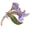 Broche Spilla vintage - Motif floral en or 18 kt avec diamants et émeraudes 58 Facettes SP32 '(00929)