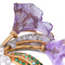 Broche Spilla vintage - Motif floral en or 18 kt avec diamants et émeraudes 58 Facettes SP32 '(00929)