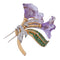 Broche Spilla vintage - Motif floral en or 18 kt avec diamants et émeraudes 58 Facettes SP32 '(00929)