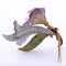 Broche Spilla vintage - Motif floral en or 18 kt avec diamants et émeraudes 58 Facettes SP32 '(00929)