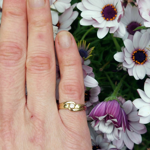 Bague 52 Bague tourbillon en or jaune 18k avec diamant 58 Facettes 248