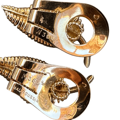 Mauboussin - Clips d'oreilles feuille en or jaune 18 carats 58 Facettes 50175