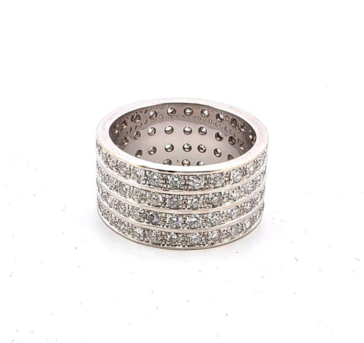 Bague 65 Bague fascione en or blanc massif avec diamants 58 Facettes 1157 B OC